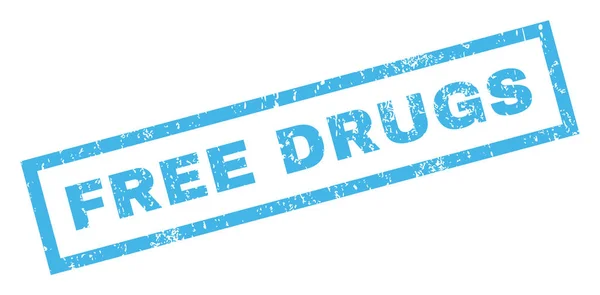 Sello de goma de drogas gratis — Vector de stock