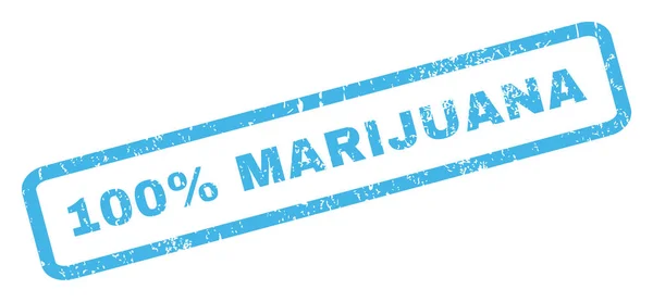 100 Prozent Marihuana-Stempel — Stockvektor