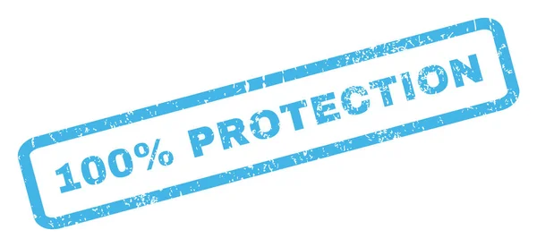 100 pour cent protection tampon en caoutchouc — Image vectorielle