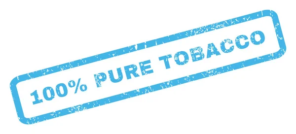 100 pour cent pur timbre en caoutchouc de tabac — Image vectorielle