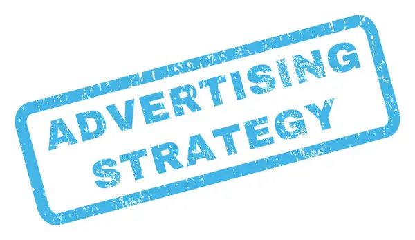 広告戦略のゴム印 — ストックベクタ