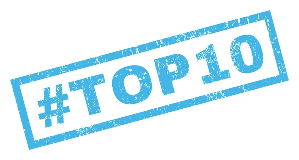 Hashtag Top10 pieczątka — Wektor stockowy