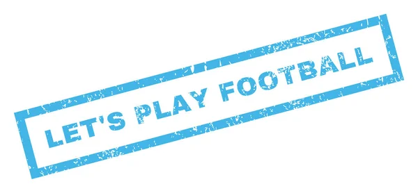 LetS играет в футбол резиновой печатью — стоковый вектор