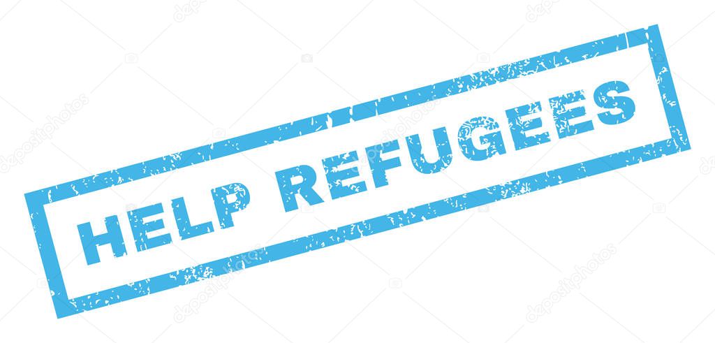 Help Refugees Rubber Stamp
