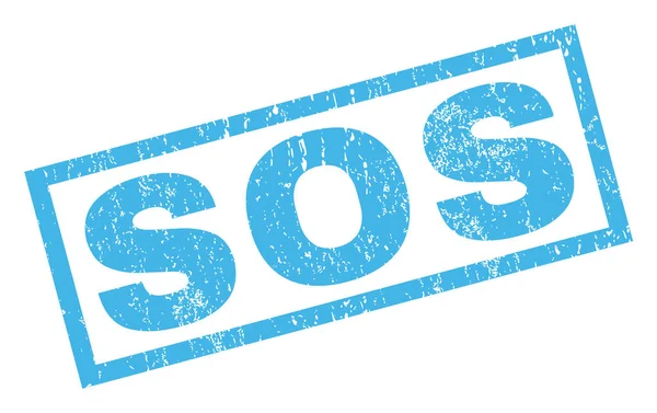 SOS Sello de goma — Vector de stock