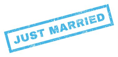 Just Married Rubber Stamp