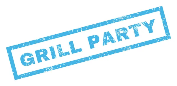 Grill Party Rubber Stamp — Stock Vector