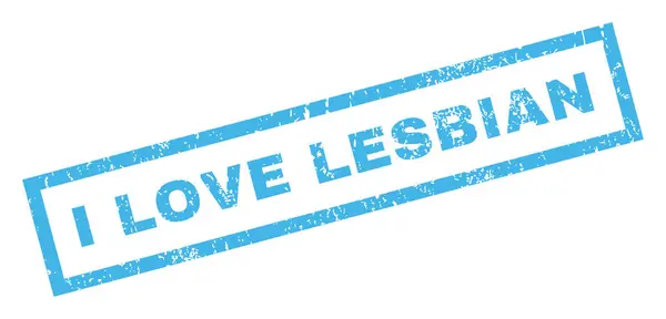 J'aime le tampon en caoutchouc lesbienne — Image vectorielle