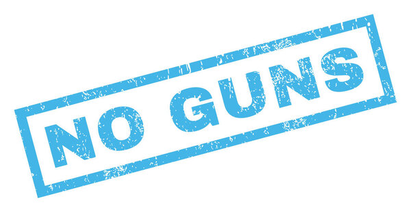 No Guns Rubber Stamp