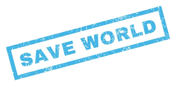 Save World Rubber Stamp — Stock Vector