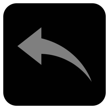 Düz kare vektör simgesi geri al