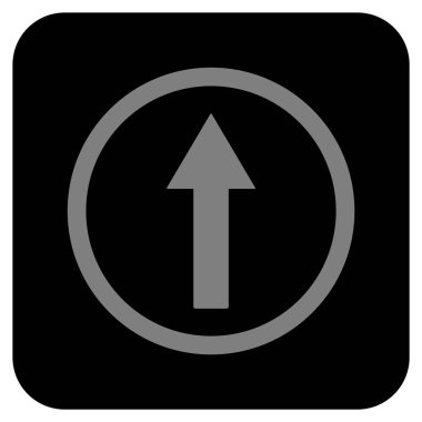 Yukarı yönlü ok düz kare vektör simgesi