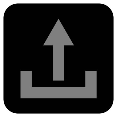 Düz kare vektör simge yüklemek