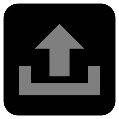 Düz kare vektör simge yüklemek