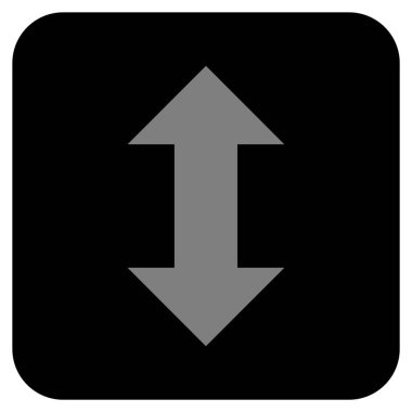 Dikey Exchange oklar düz kare vektör simgesi