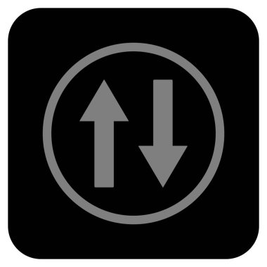 Dikey Çevir oklar düz kare vektör simgesi