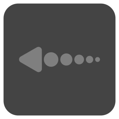 Düz sol ok vektör simgesi kare