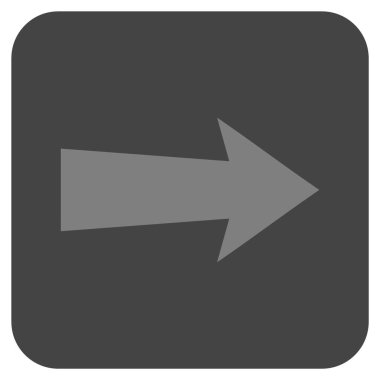 Ok sağ düz vektör simgesi kare