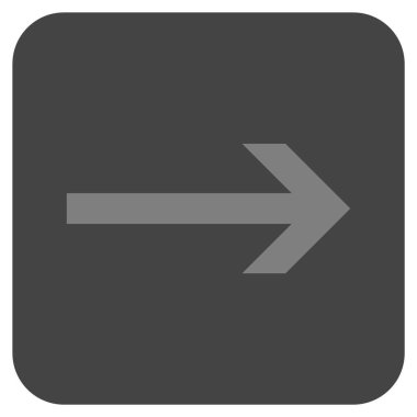 Ok sağ düz vektör simgesi kare