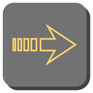 Kare vektör simgesi sağ yuvarlak göndermek