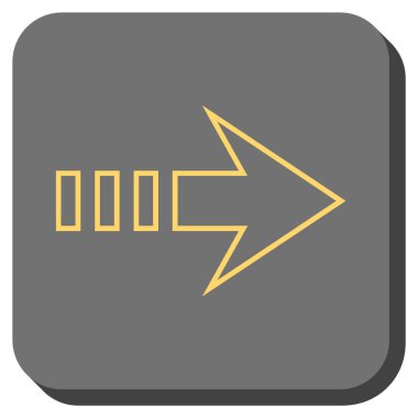 Kare vektör simgesi sağ yuvarlak göndermek