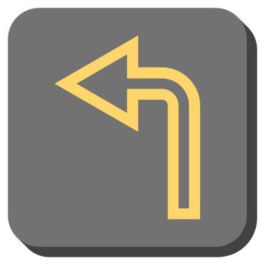 Sol yuvarlak kare vektör simge açmak