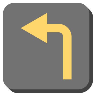 Sol yuvarlak kare vektör simge açmak