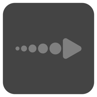 Ok sağ düz vektör simgesi kare