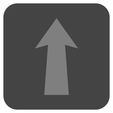 Düz yukarı ok vektör simgesi kare