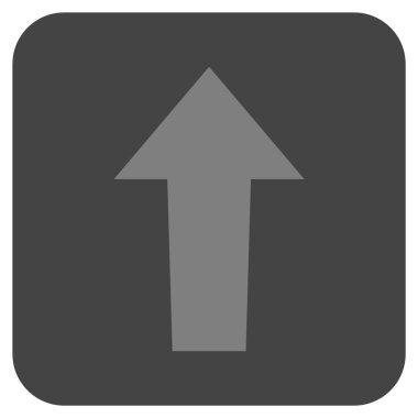 Düz yukarı ok vektör simgesi kare