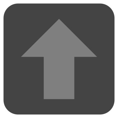 Düz yukarı ok vektör simgesi kare