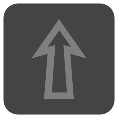 Düz yukarı ok vektör simgesi kare