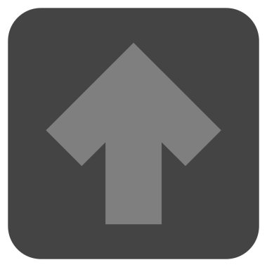 Düz yukarı ok vektör simgesi kare