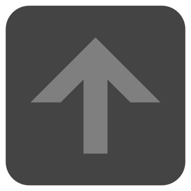 Düz yukarı ok vektör simgesi kare