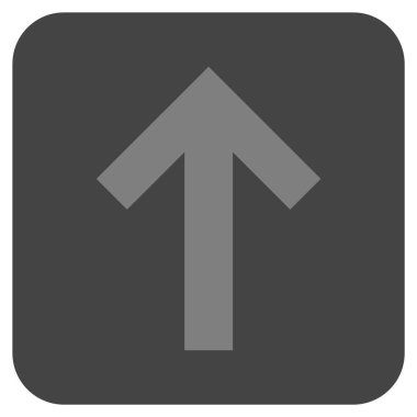 Düz yukarı ok vektör simgesi kare