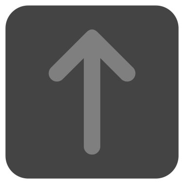 Düz yukarı ok vektör simgesi kare