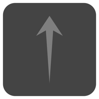 Düz yukarı ok vektör simgesi kare