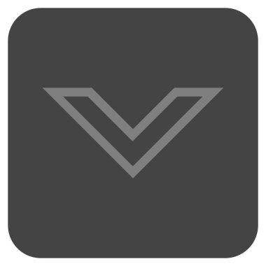 Vektör simge düz aşağı ok ucu kare