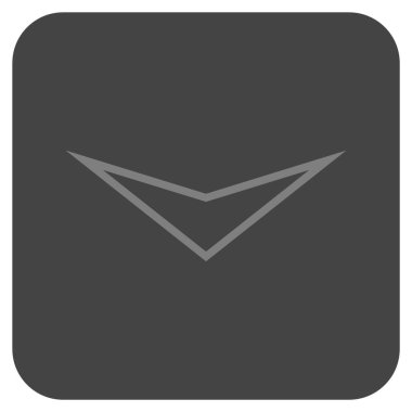 Vektör simge düz aşağı ok ucu kare