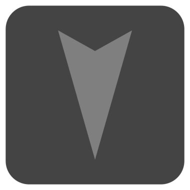 Vektör simge düz aşağı ok ucu kare