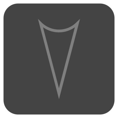 Vektör simge düz aşağı ok ucu kare