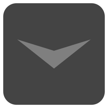 Vektör simge düz aşağı ok ucu kare