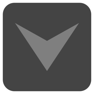 Vektör simge düz aşağı ok ucu kare