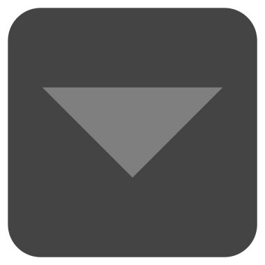 Vektör simge düz aşağı ok ucu kare