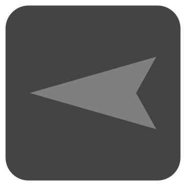 Vektör simge düz sol ok ucu kare