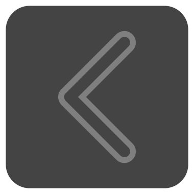 Vektör simge düz sol ok ucu kare