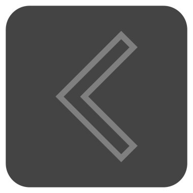 Vektör simge düz sol ok ucu kare