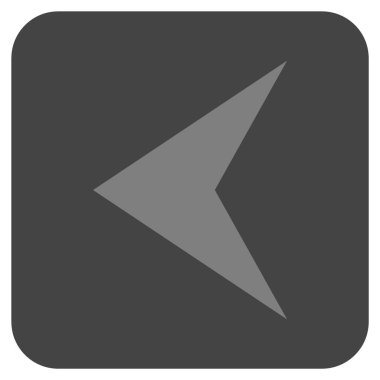 Vektör simge düz sol ok ucu kare