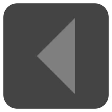 Vektör simge düz sol ok ucu kare