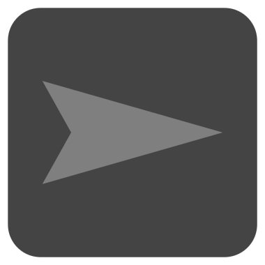 Ok ucu değil düz vektör simgesi kare